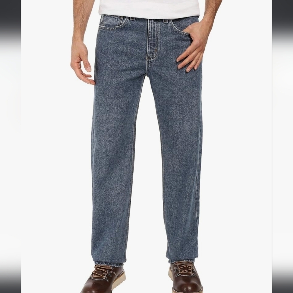 Men's Carhartt Straight Leg Jeans Traditional Fit 38 x 30 Cotton Boot Cut Hem